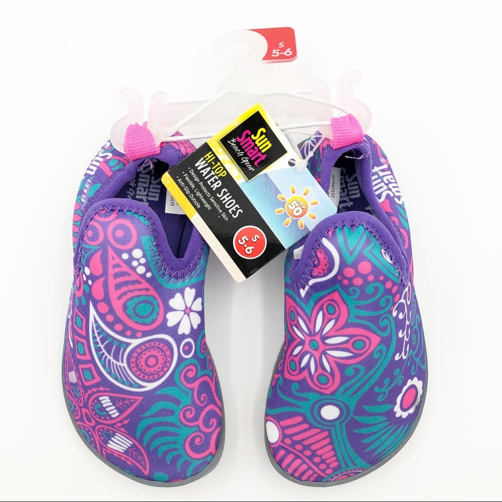 Swim Water Shoes Hi-top w Anti-slip Soles